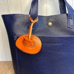 Western Leather Purse Charm Cowboy Hat Bag Charm NeW FAST SHIP